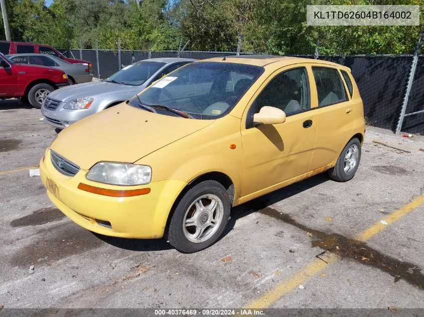 2004 Chevrolet Aveo VIN: KL1TD62604B164002 Lot: 40376469