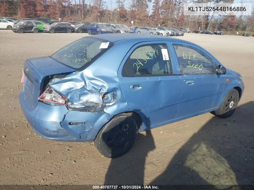 2004 Chevrolet Aveo Ls VIN: KL1TJ52644B166886 Lot: 40757737