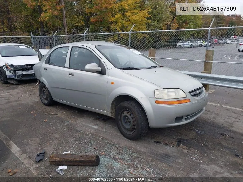 2004 Chevrolet Aveo VIN: KL1TD526X4B157309 Lot: 40762330