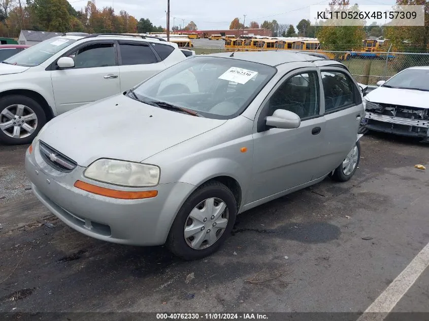 2004 Chevrolet Aveo VIN: KL1TD526X4B157309 Lot: 40762330