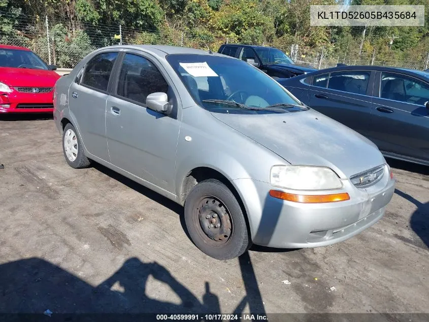 2005 Chevrolet Aveo Ls VIN: KL1TD52605B435684 Lot: 40599991