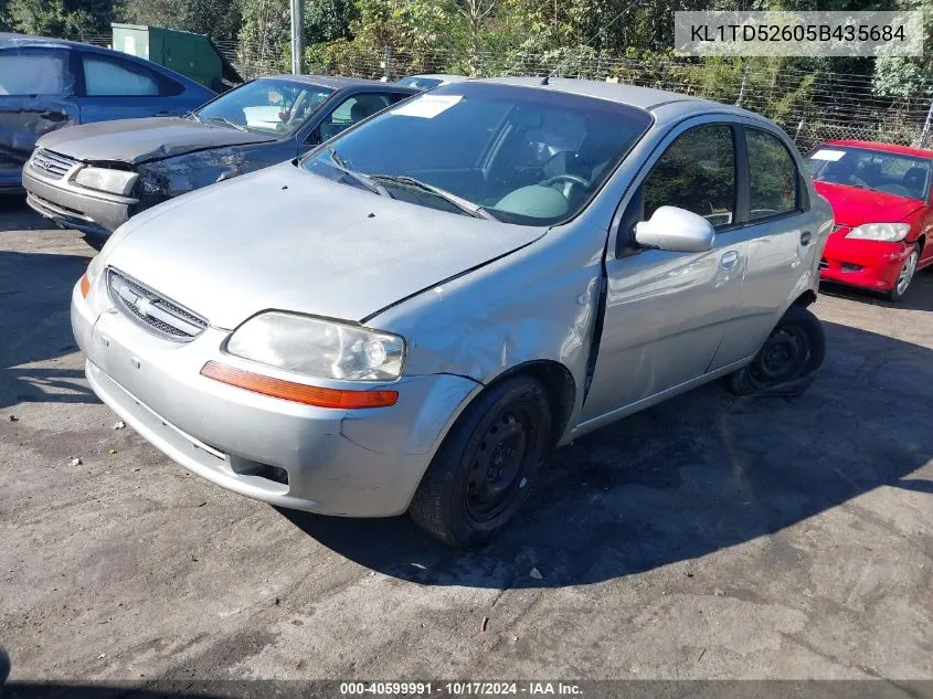 2005 Chevrolet Aveo Ls VIN: KL1TD52605B435684 Lot: 40599991