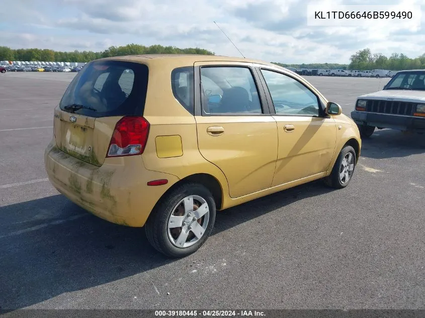 2006 Chevrolet Aveo Ls VIN: KL1TD66646B599490 Lot: 39180445