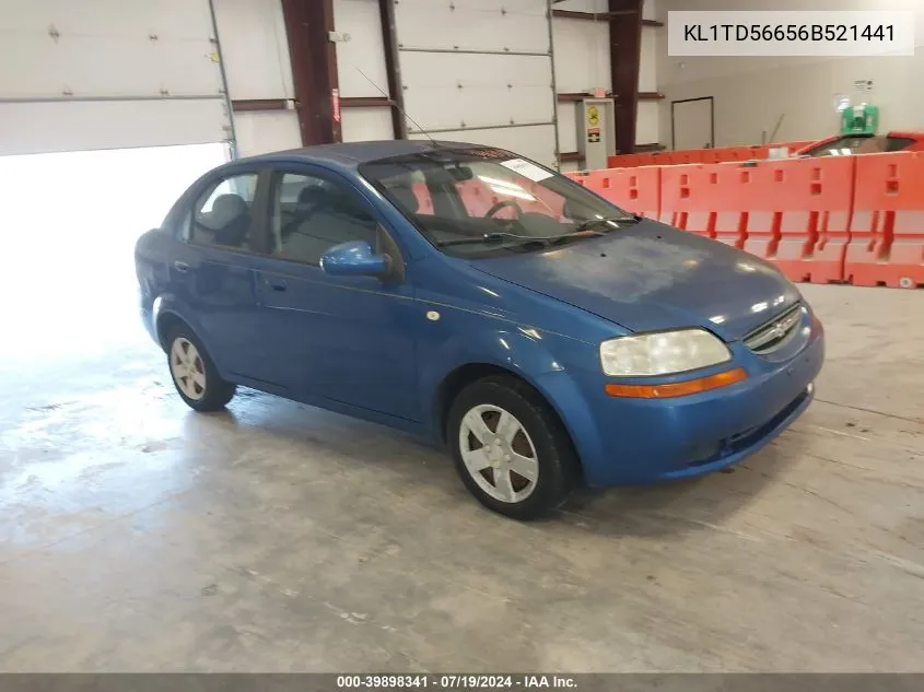 2006 Chevrolet Aveo Ls VIN: KL1TD56656B521441 Lot: 39898341