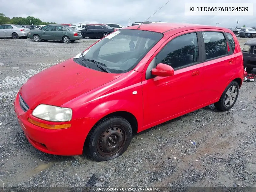 2006 Chevrolet Aveo Ls VIN: KL1TD66676B524539 Lot: 39952047