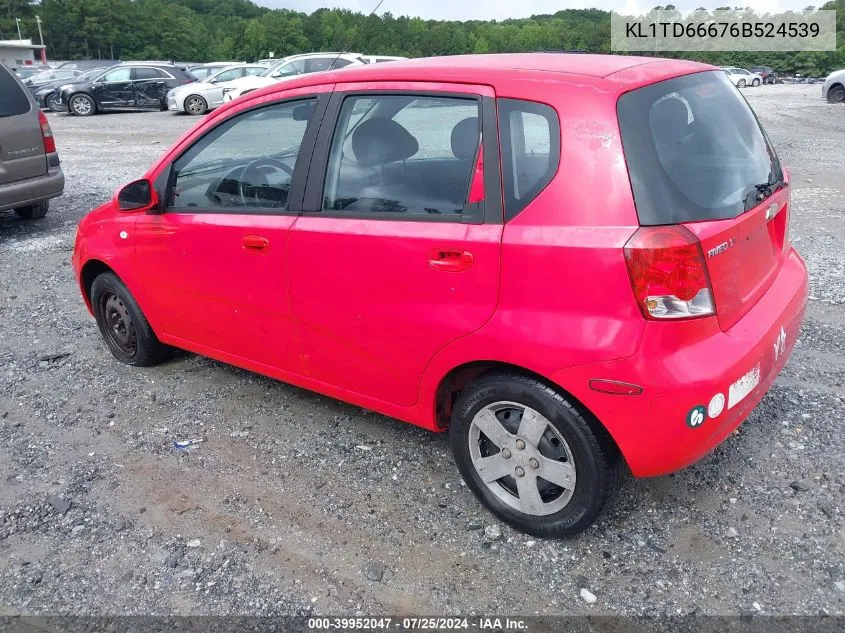 2006 Chevrolet Aveo Ls VIN: KL1TD66676B524539 Lot: 39952047