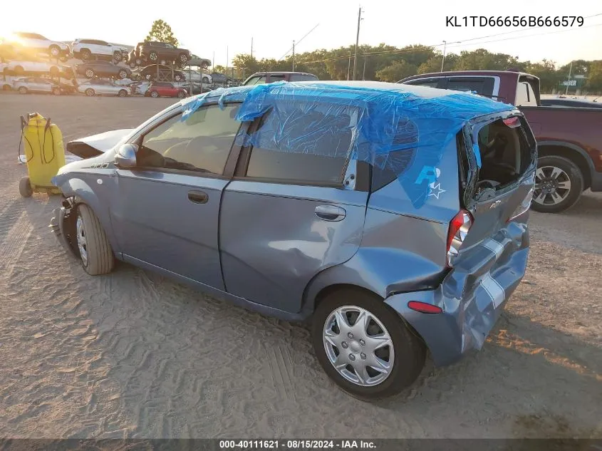 2006 Chevrolet Aveo Ls VIN: KL1TD66656B666579 Lot: 40111621