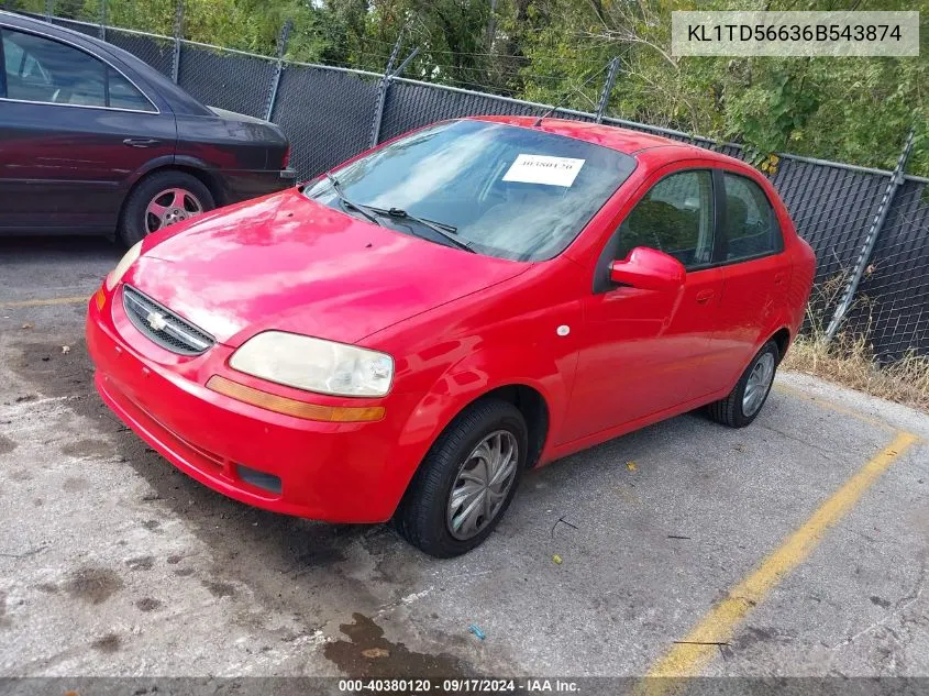 2006 Chevrolet Aveo Ls VIN: KL1TD56636B543874 Lot: 40380120