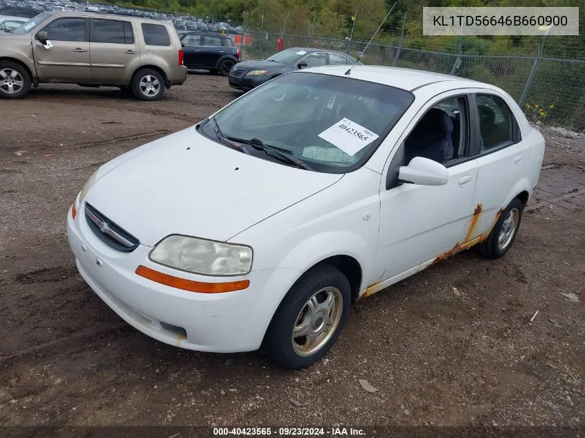 2006 Chevrolet Aveo Ls VIN: KL1TD56646B660900 Lot: 40423565