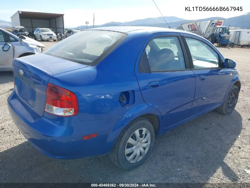 KL1TD56666B667945 2006 Chevrolet Aveo Ls