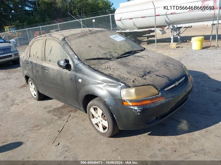 2006 Chevrolet Aveo Ls VIN: KL1TD56646B669693 Lot: 40548473