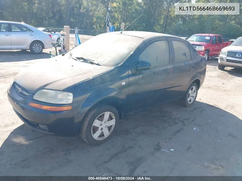 2006 Chevrolet Aveo Ls VIN: KL1TD56646B669693 Lot: 40548473