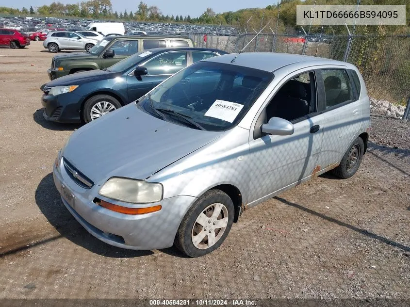 2006 Chevrolet Aveo Ls VIN: KL1TD66666B594095 Lot: 40584281