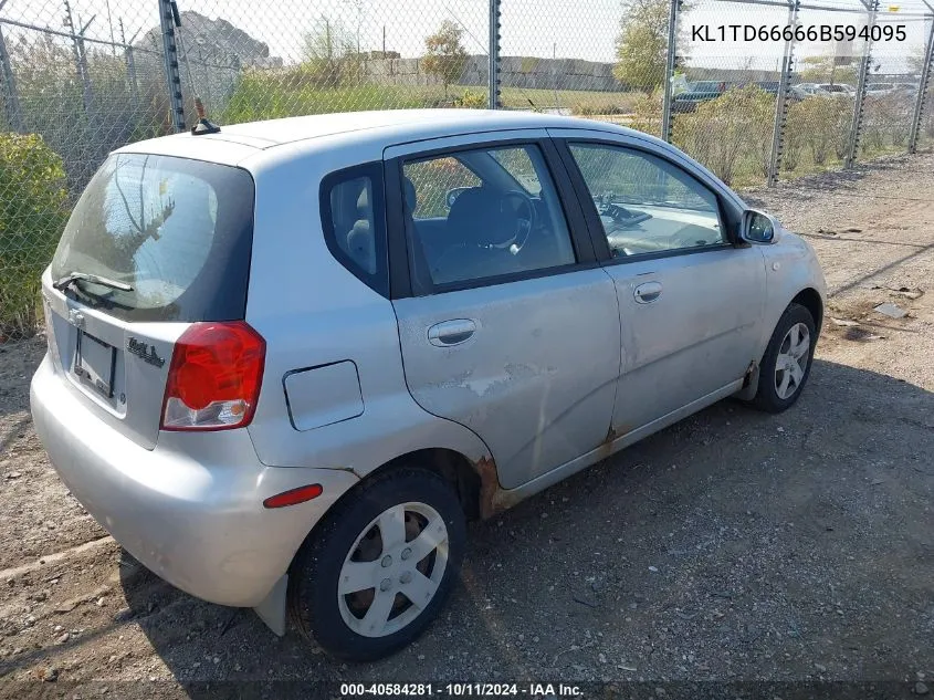 2006 Chevrolet Aveo Ls VIN: KL1TD66666B594095 Lot: 40584281