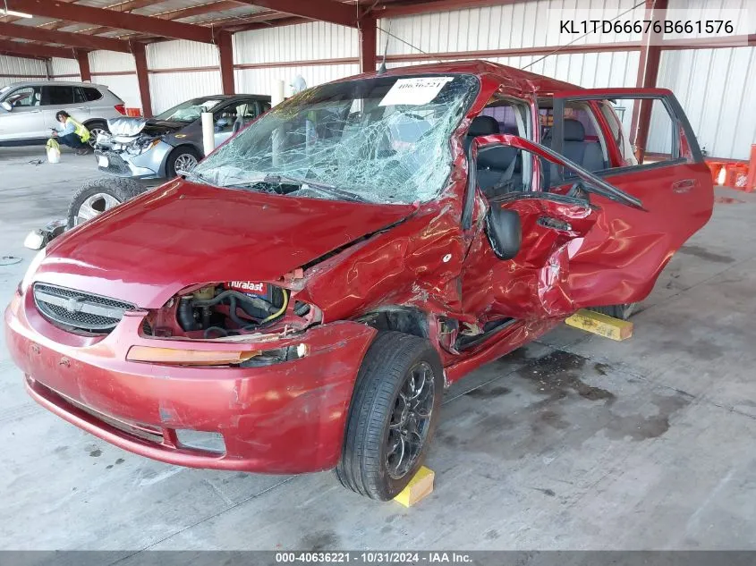 2006 Chevrolet Aveo Ls VIN: KL1TD66676B661576 Lot: 40636221