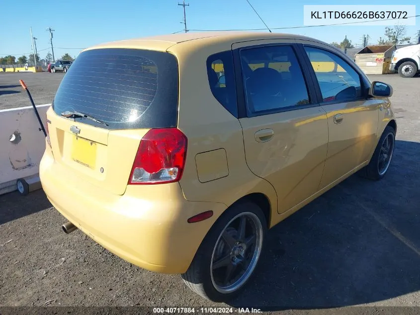 KL1TD66626B637072 2006 Chevrolet Aveo Special Value