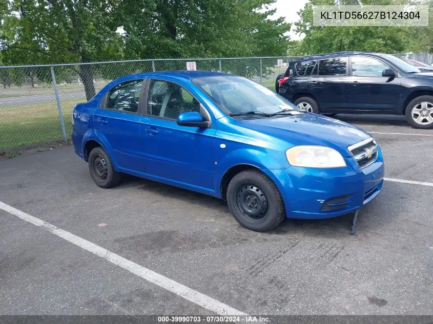 2007 Chevrolet Aveo Ls VIN: KL1TD56627B124304 Lot: 39990703