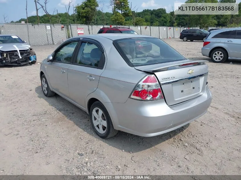 KL1TD56617B183568 2007 Chevrolet Aveo Ls