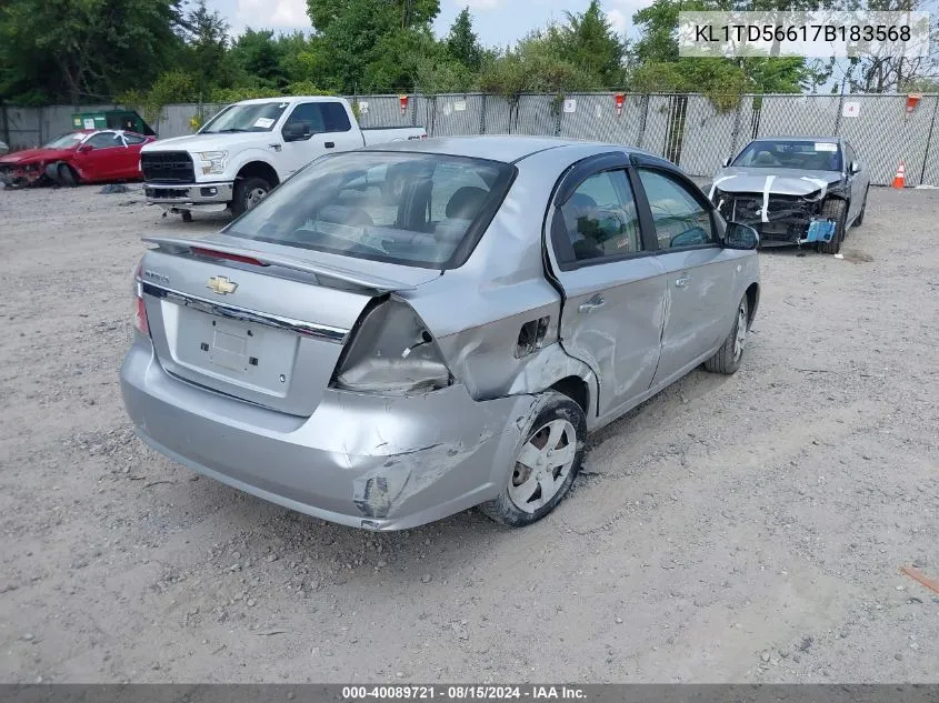 KL1TD56617B183568 2007 Chevrolet Aveo Ls