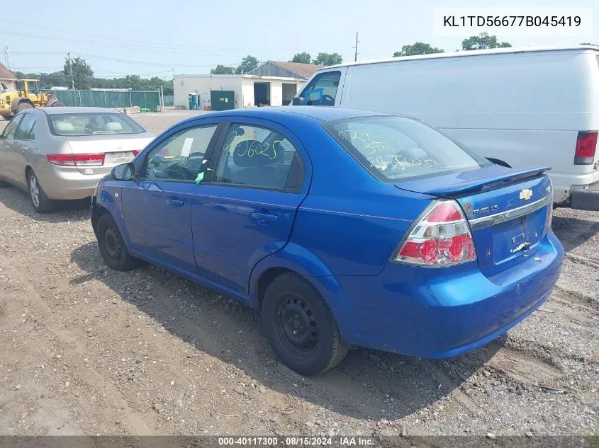 KL1TD56677B045419 2007 Chevrolet Aveo Ls