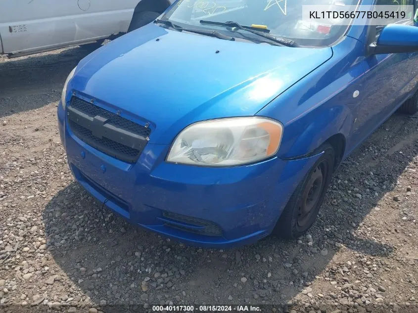 KL1TD56677B045419 2007 Chevrolet Aveo Ls