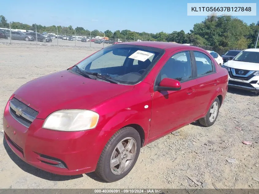 2007 Chevrolet Aveo Lt VIN: KL1TG56637B127848 Lot: 40306091