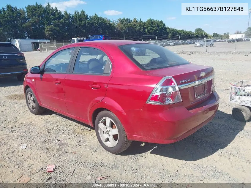 2007 Chevrolet Aveo Lt VIN: KL1TG56637B127848 Lot: 40306091