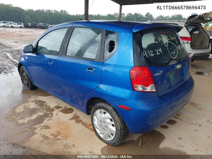 2007 Chevrolet Aveo 5 Ls VIN: KL1TD66657B696473 Lot: 40331800