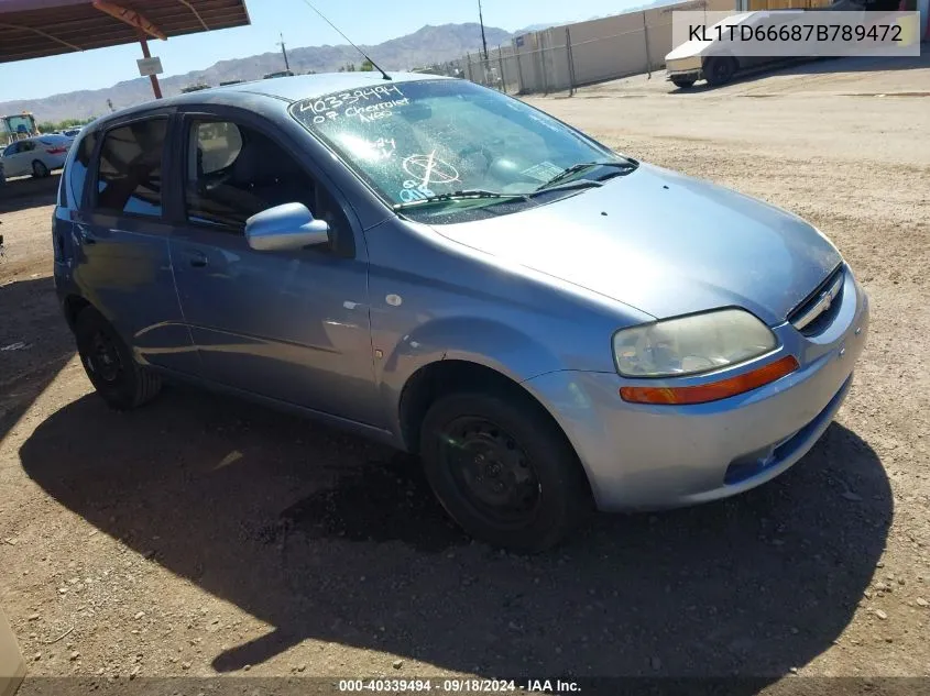 KL1TD66687B789472 2007 Chevrolet Aveo 5 Ls