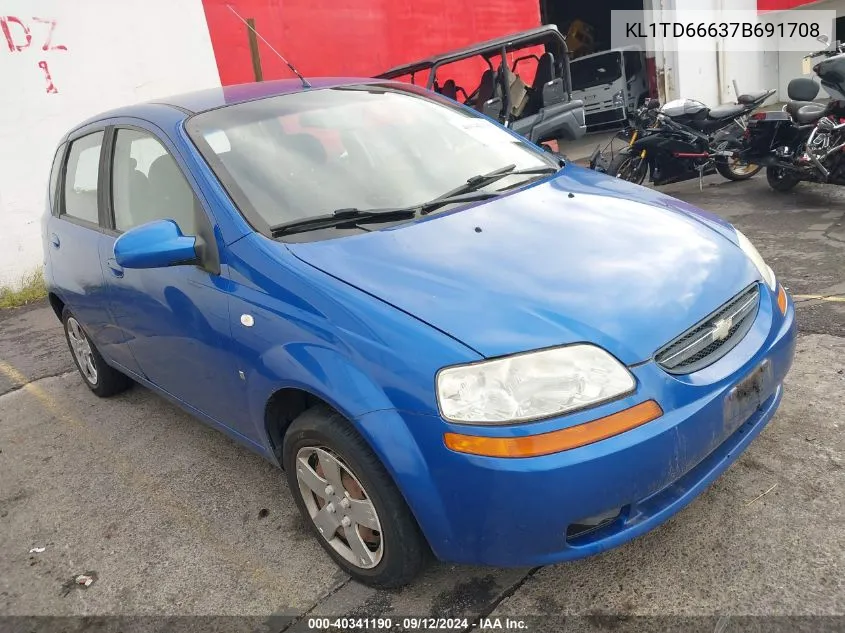 2007 Chevrolet Aveo 5 Special Value VIN: KL1TD66637B691708 Lot: 40341190