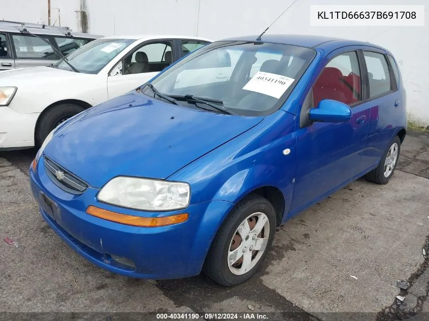 2007 Chevrolet Aveo 5 Special Value VIN: KL1TD66637B691708 Lot: 40341190