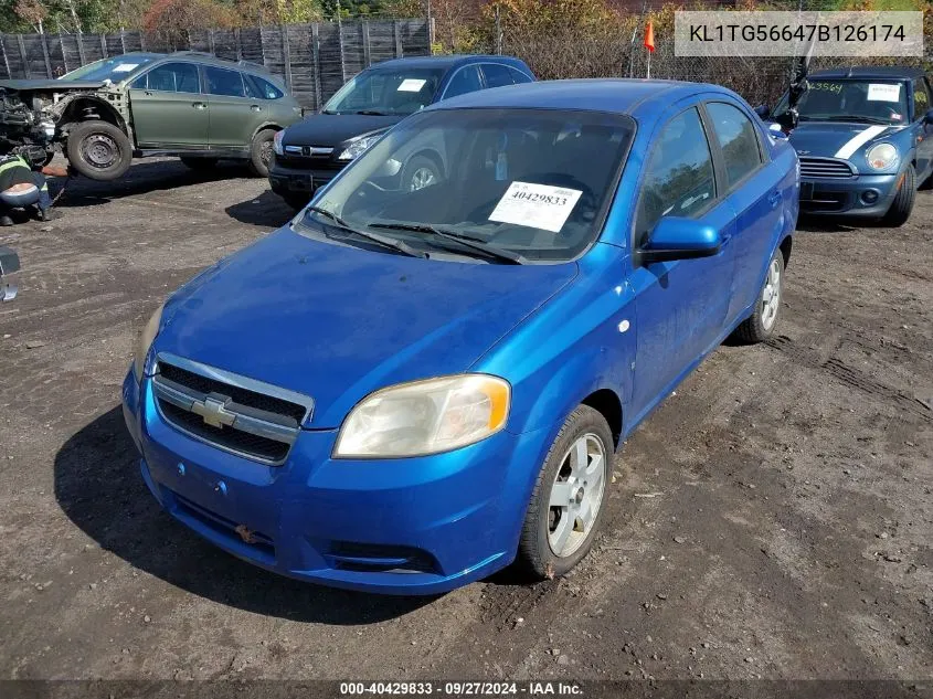 2007 Chevrolet Aveo Lt VIN: KL1TG56647B126174 Lot: 40429833