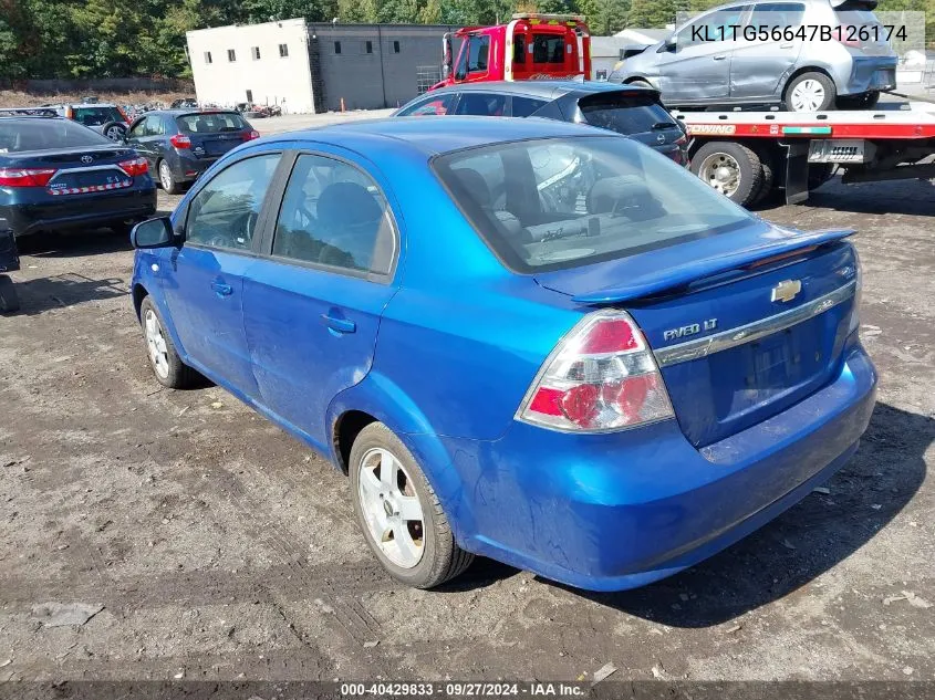 2007 Chevrolet Aveo Lt VIN: KL1TG56647B126174 Lot: 40429833