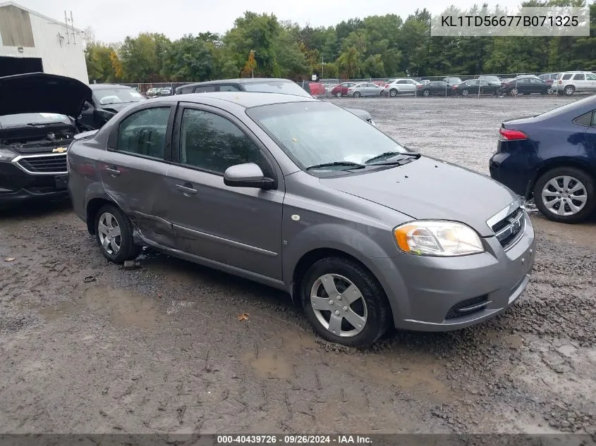 2007 Chevrolet Aveo Ls VIN: KL1TD56677B071325 Lot: 40439726