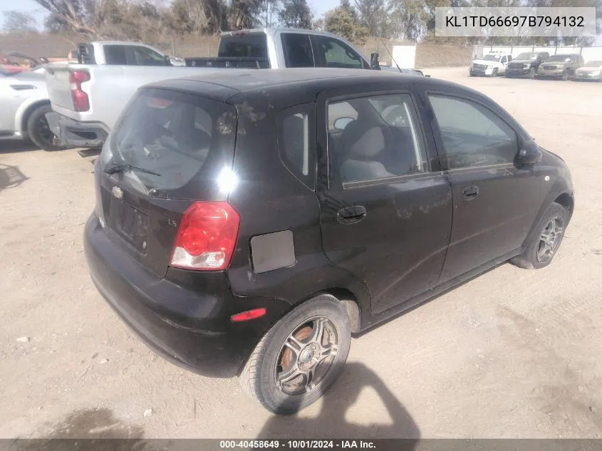 2007 Chevrolet Aveo 5 Ls VIN: KL1TD66697B794132 Lot: 40458649