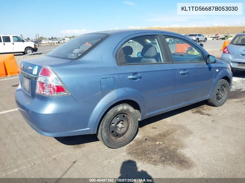 KL1TD56687B053030 2007 Chevrolet Aveo Ls