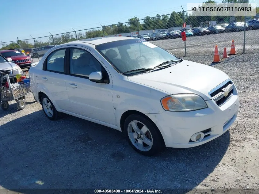 2007 Chevrolet Aveo Lt VIN: KL1TG56607B156983 Lot: 40503498