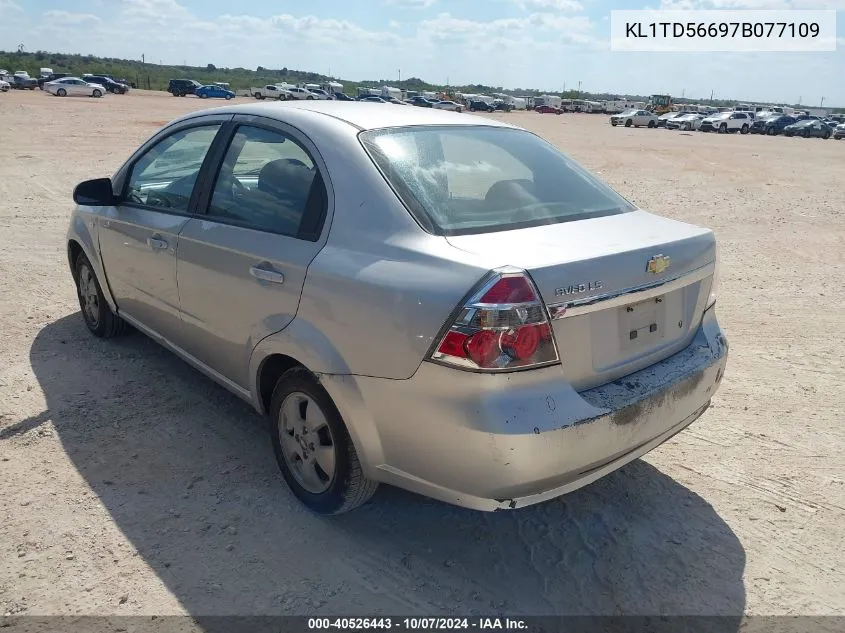 2007 Chevrolet Aveo Ls VIN: KL1TD56697B077109 Lot: 40526443