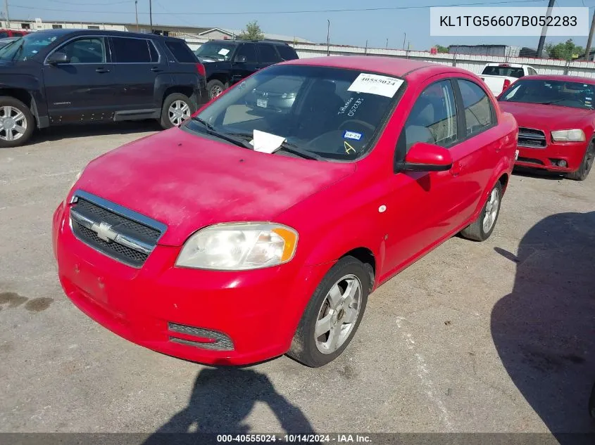 2007 Chevrolet Aveo Lt VIN: KL1TG56607B052283 Lot: 40555024