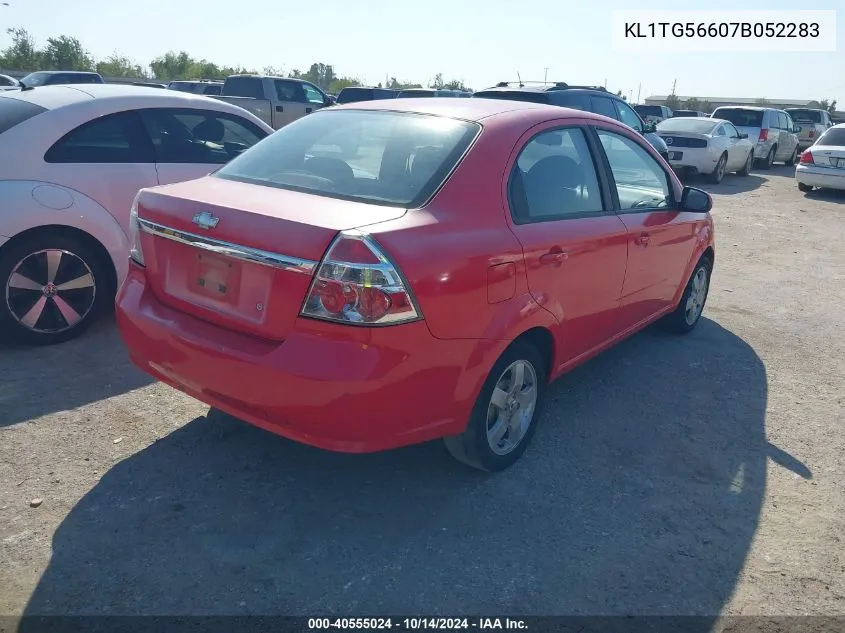 2007 Chevrolet Aveo Lt VIN: KL1TG56607B052283 Lot: 40555024