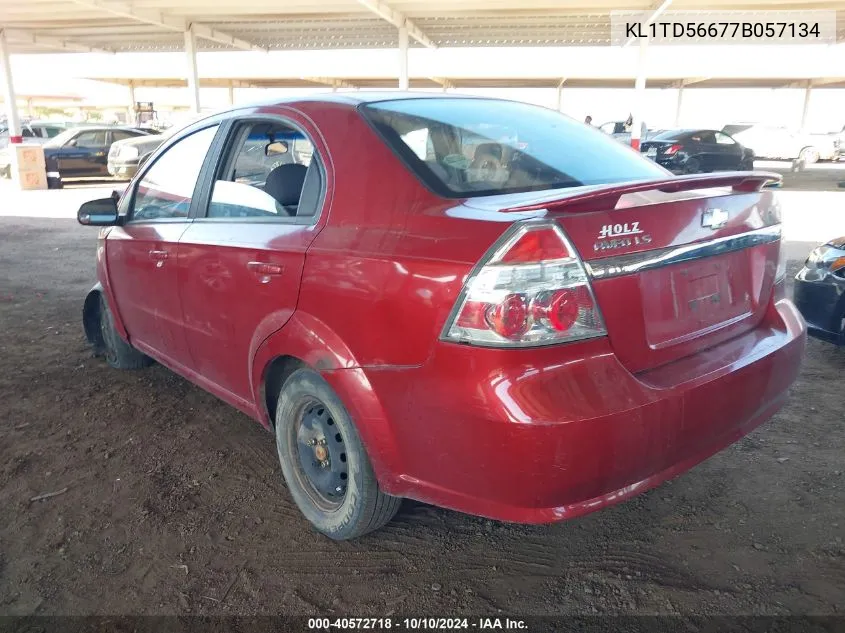 2007 Chevrolet Aveo Ls VIN: KL1TD56677B057134 Lot: 40572718