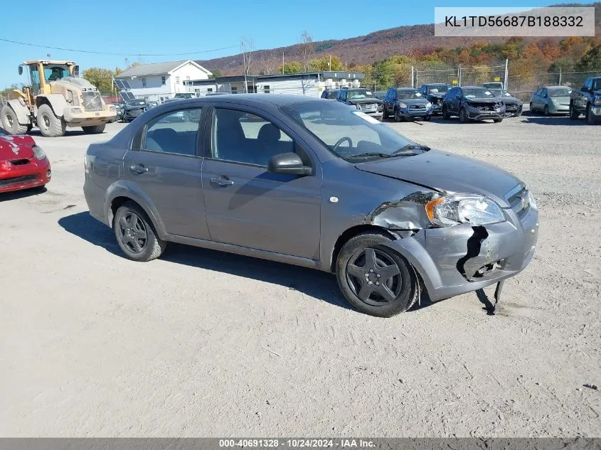 KL1TD56687B188332 2007 Chevrolet Aveo Ls