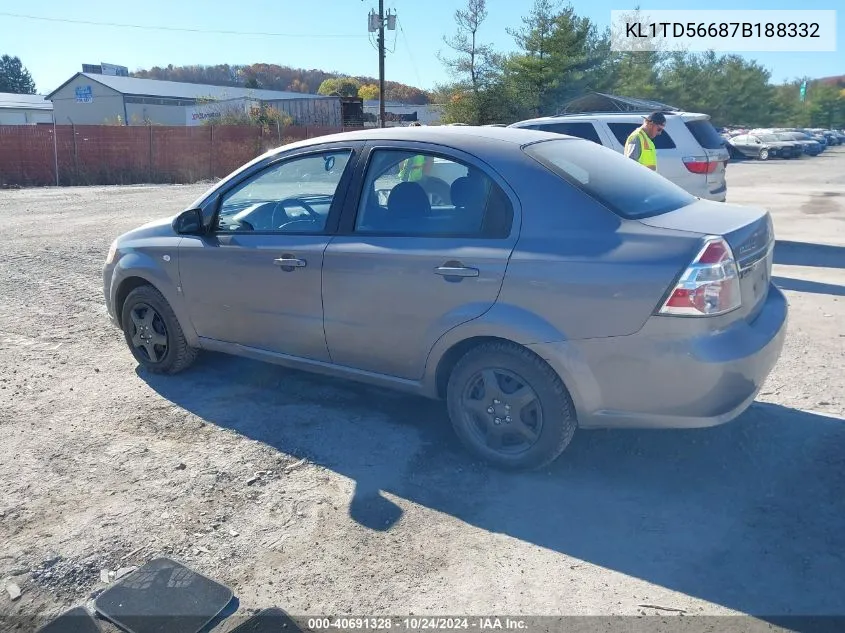 KL1TD56687B188332 2007 Chevrolet Aveo Ls