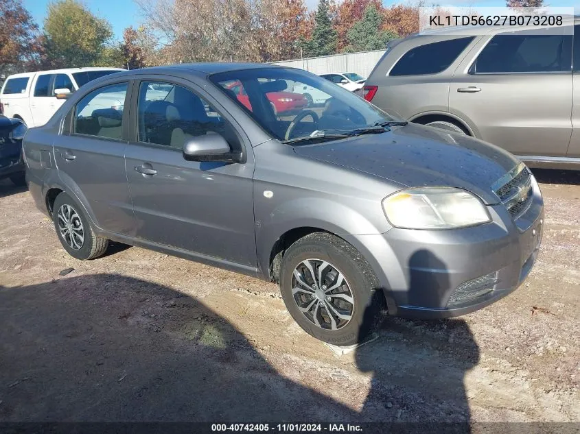 2007 Chevrolet Aveo Ls VIN: KL1TD56627B073208 Lot: 40742405