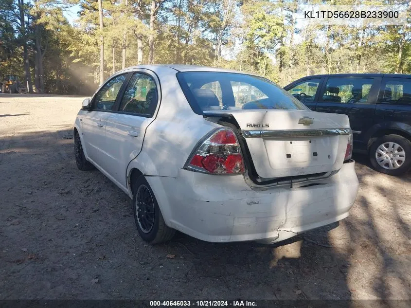 2008 Chevrolet Aveo Ls VIN: KL1TD56628B233900 Lot: 40646033