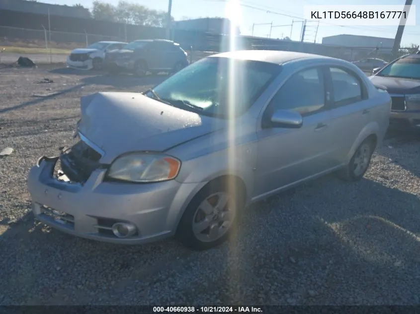 2008 Chevrolet Aveo Ls VIN: KL1TD56648B167771 Lot: 40660938