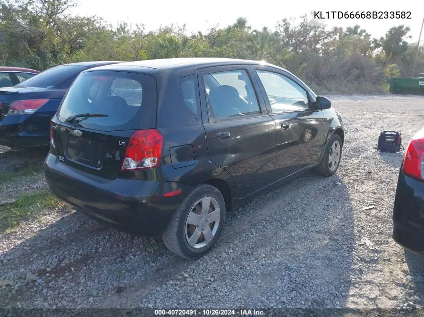 2008 Chevrolet Aveo 5 Ls VIN: KL1TD66668B233582 Lot: 40720491