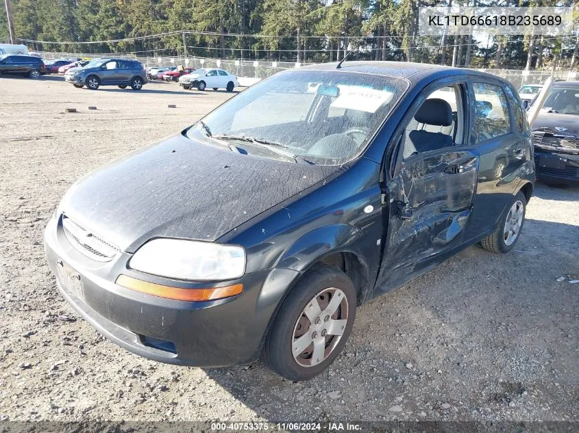 2008 Chevrolet Aveo 5 Special Value VIN: KL1TD66618B235689 Lot: 40753375