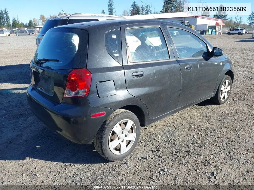 2008 Chevrolet Aveo 5 Special Value VIN: KL1TD66618B235689 Lot: 40753375