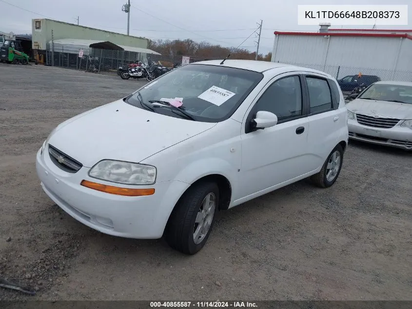 2008 Chevrolet Aveo 5 Ls VIN: KL1TD66648B208373 Lot: 40855587